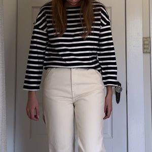 Navy and white stripe long sleeve